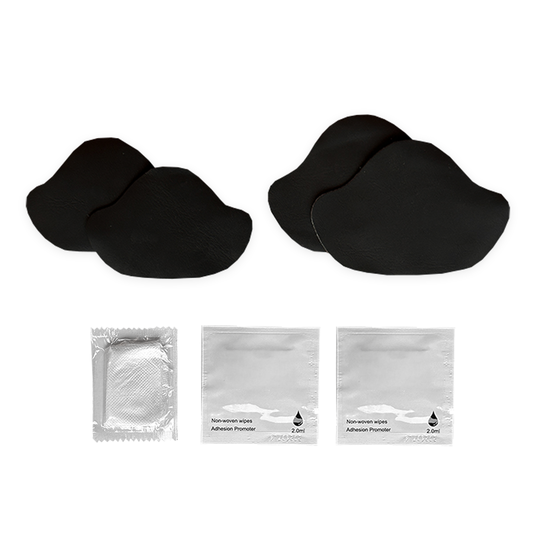 Zwarte schoen hiel reparatie pads 2 sets 4 stuks premium kwaliteit
