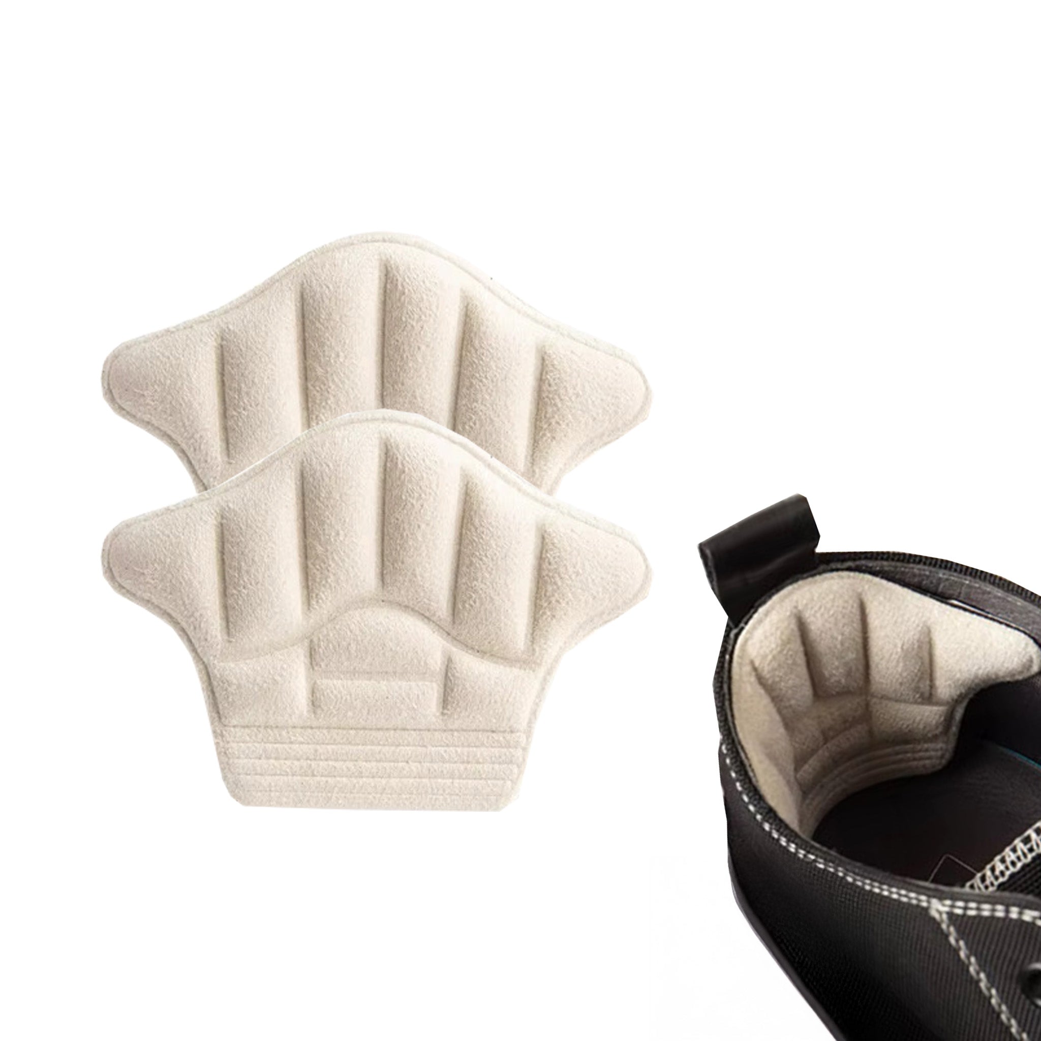 Beige hielzooltjes in schoen gebruik extra comfort en ondersteuning