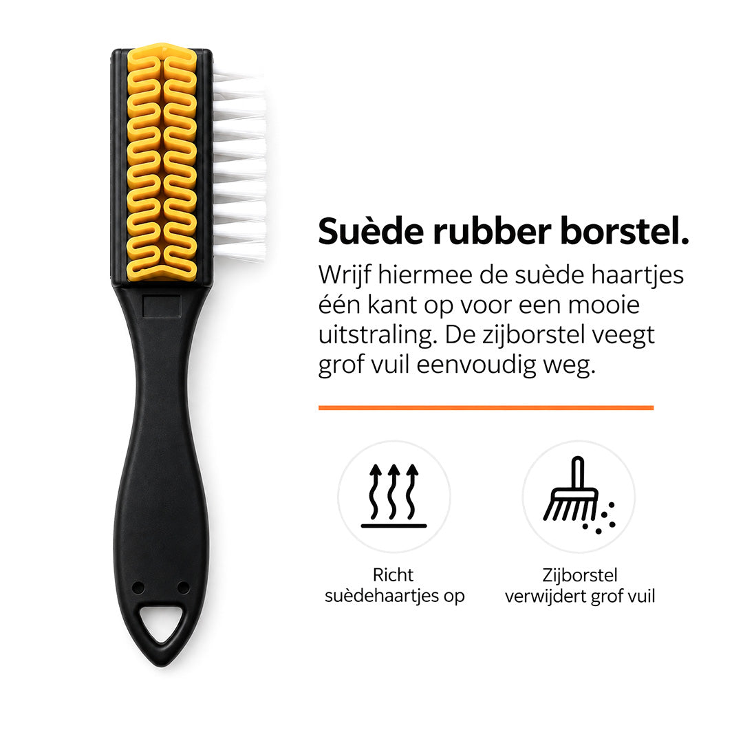 Suède rubber borstel voor reinigen van suède schoenen en vlekken verwijderen