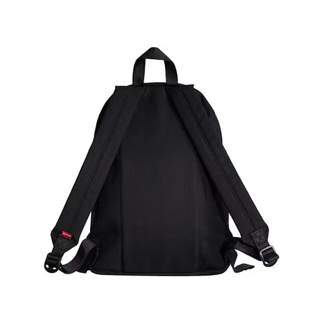 Supreme Canvas Backpack Black achterkant met gevoerde schouderbanden en draagcomfort