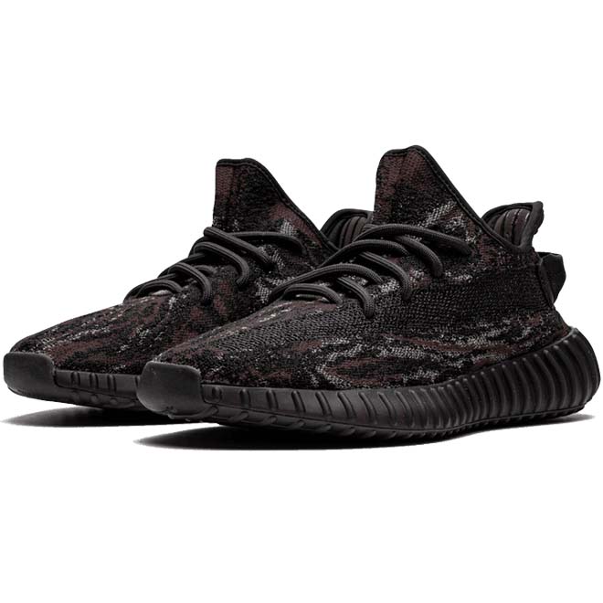 Adidas Yeezy Boost 350 V2 MX Rock zijkant stripe en gemixt patroon detail