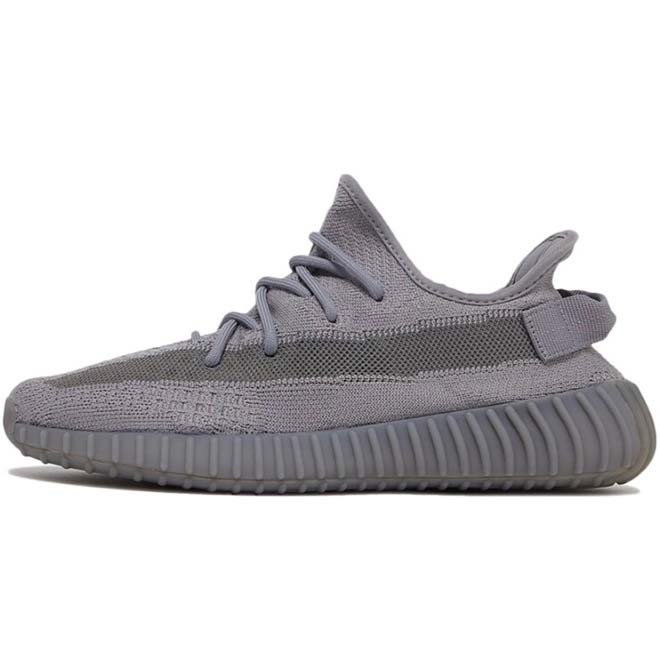 Adidas Yeezy Boost 350 V2 Steel Grey front view grijze sneaker Primeknit design